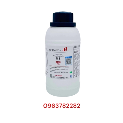 Hóa chất Ammonia Solution 25-28% (NH3, Chai 500ML, AR, GHTECH, Cas 1336-21-6)